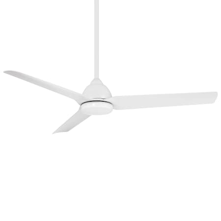 Wac Mocha Indoor and Outdoor 3-Blade Smart Ceiling Fan 54in Matte White with Remote Control, 3 Blades F-001